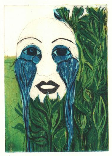 Tränen des Tropenwaldes, Zweiplattendruck, 12 x 17 cm
