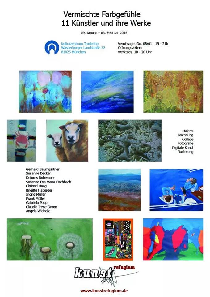 Plakat zur Ausstellung "Vermischte Farbgefühle"