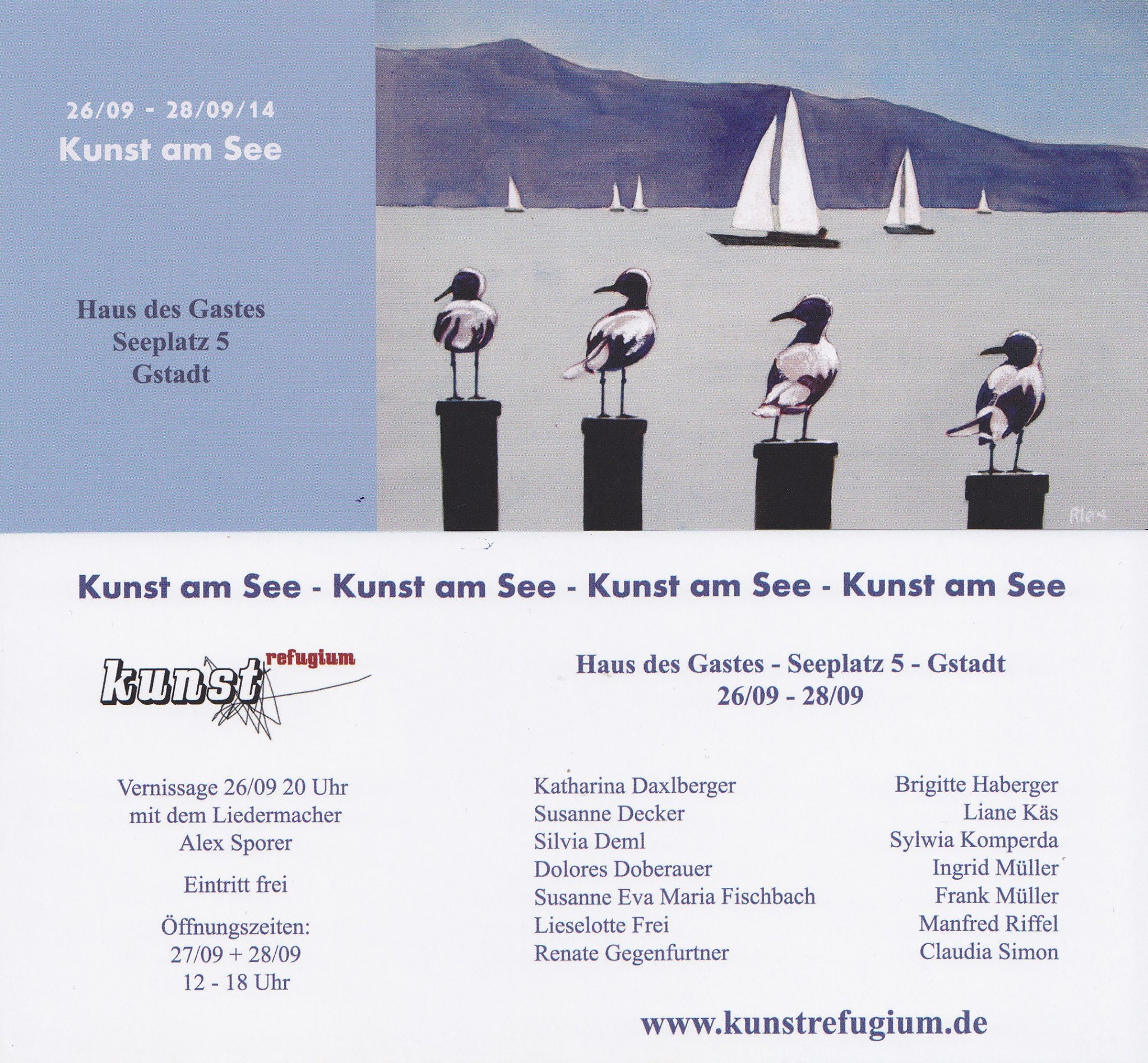Ein schönes Plakat ... Stimmung am See mit Möwen!
